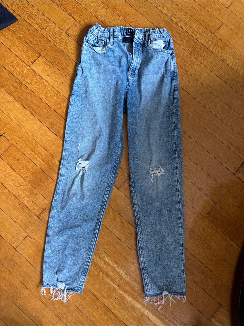 GAP girls Light Blue Distressed Boyfriend Jeans